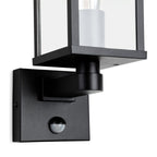 Tessere PIR Outdoor Box Wall Lantern, Black