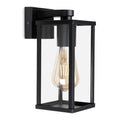 Chester Square Outdoor Wall Light, Black