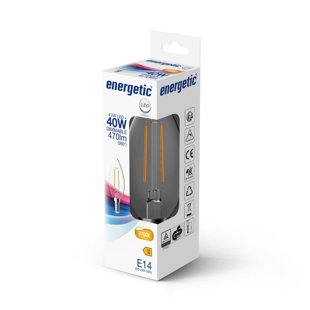 E14 Candle C35 470lm 4.8w Dimmable LED Light Bulb (40w eqv)