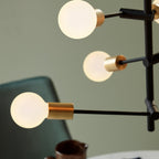 Josefine Pendant Light, Black/Brass