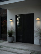Linas Outdoor Wall Light, Black/Opal