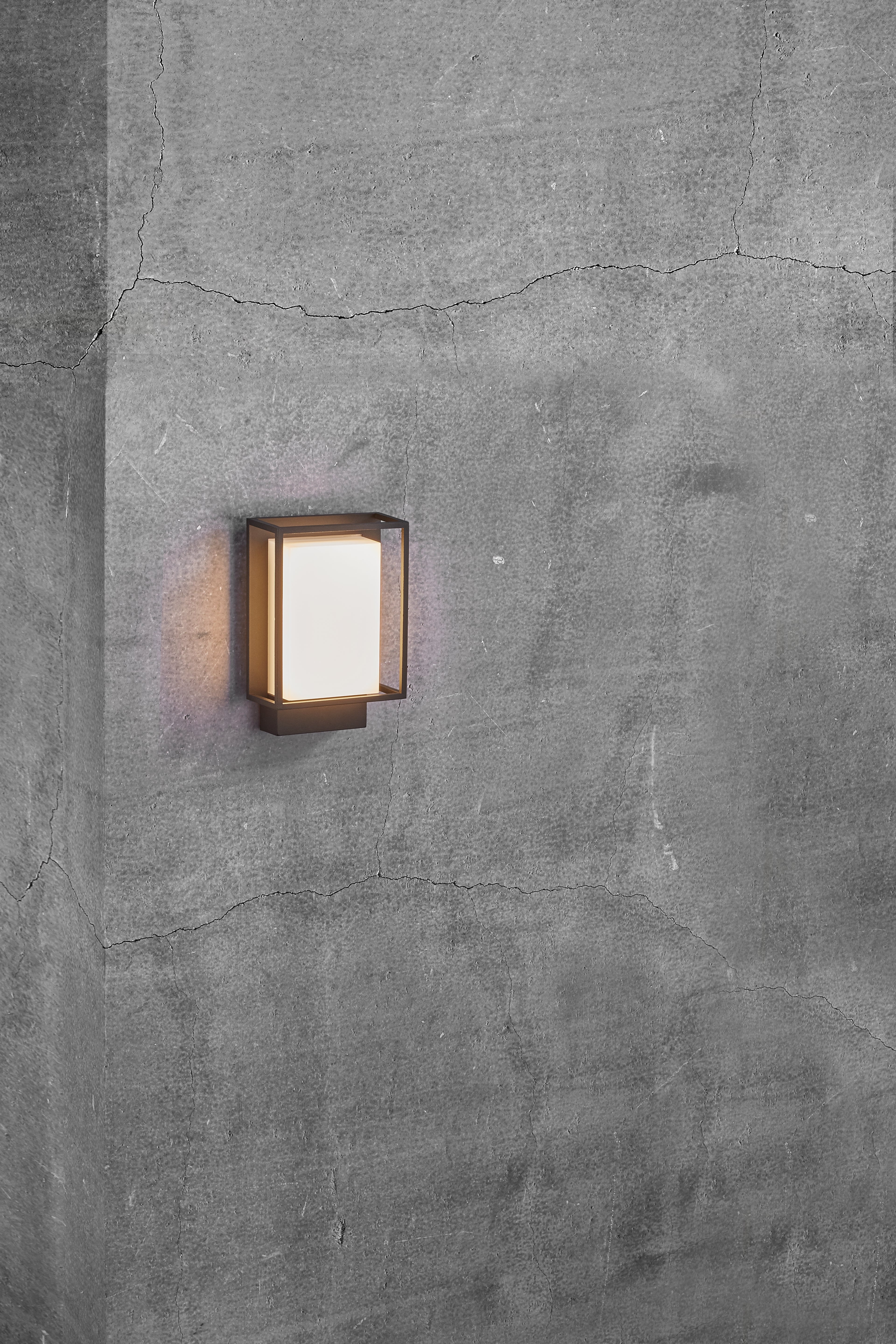 Nestor LED Outdoor Wall Light, Black/Opal