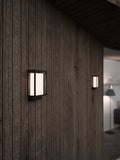 Nestor LED Outdoor Wall Light, Black/Opal