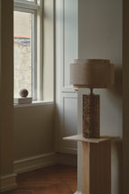 Takai Marble Table Lamp, Brown/Beige