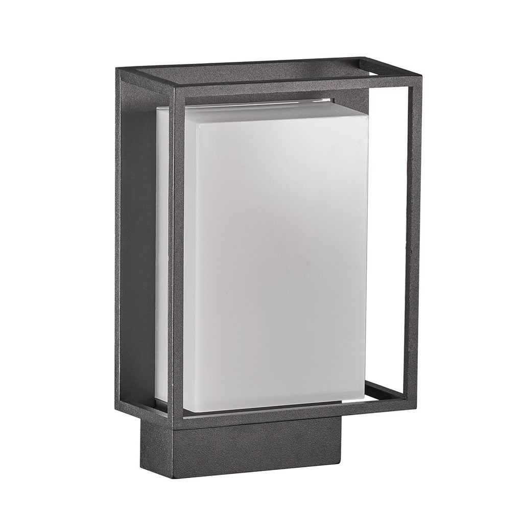 Nestor LED Outdoor Wall Light, Black/Opal