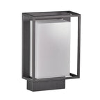 Nestor LED Outdoor Wall Light, Black/Opal