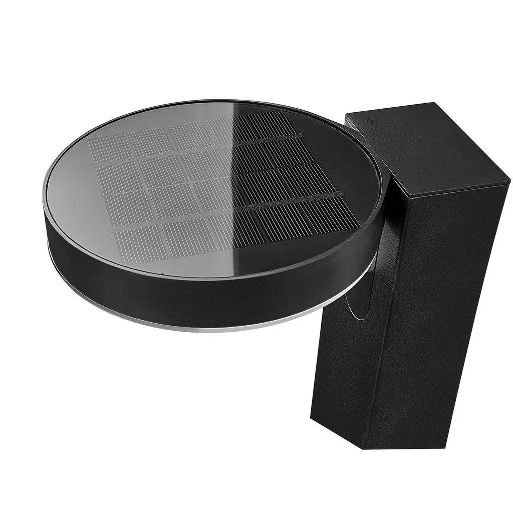 Rica Round Garden LED Solar Spike Light, Black