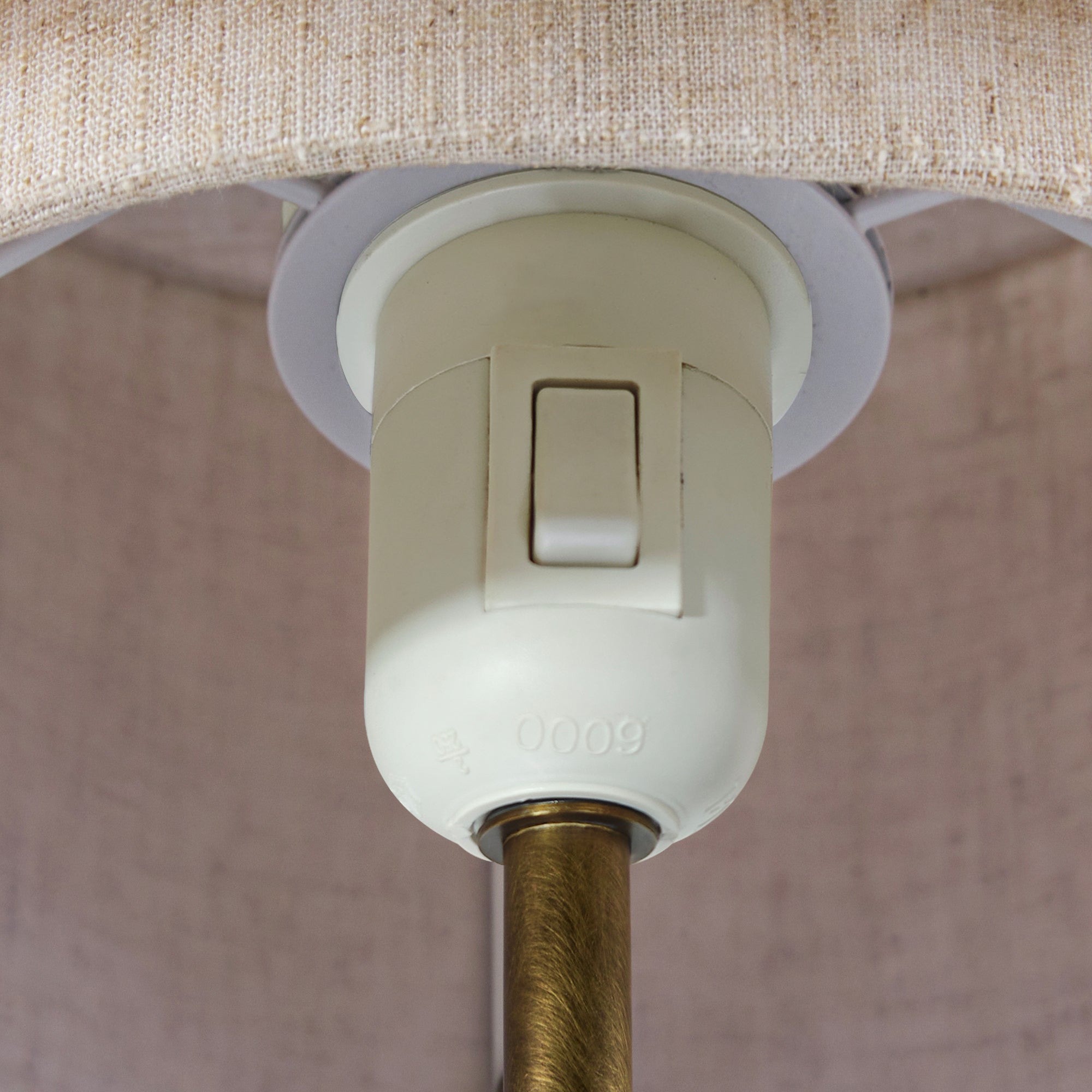 Takai Marble Table Lamp, Brown/Beige
