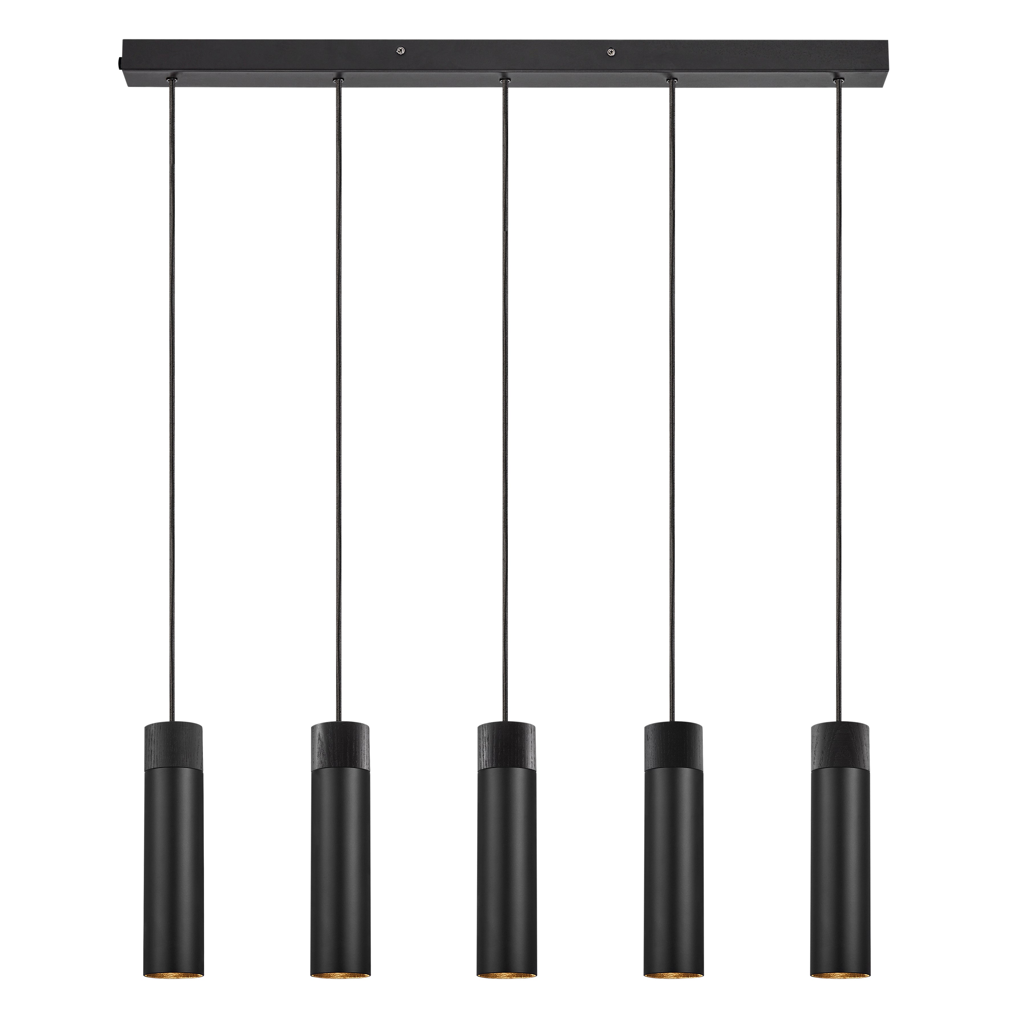 Tilo 5 Light Pendant, Black