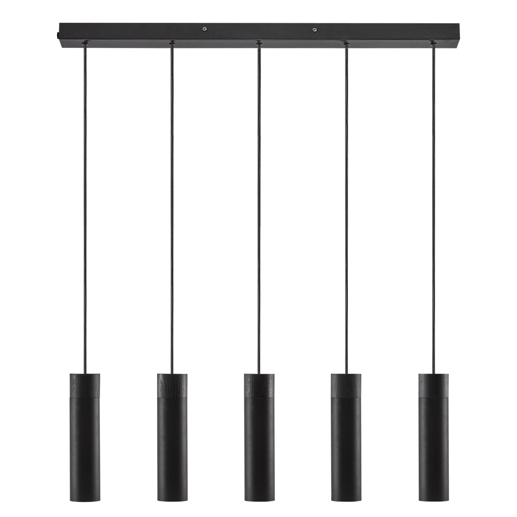 Tilo 5 Light Pendant, Black