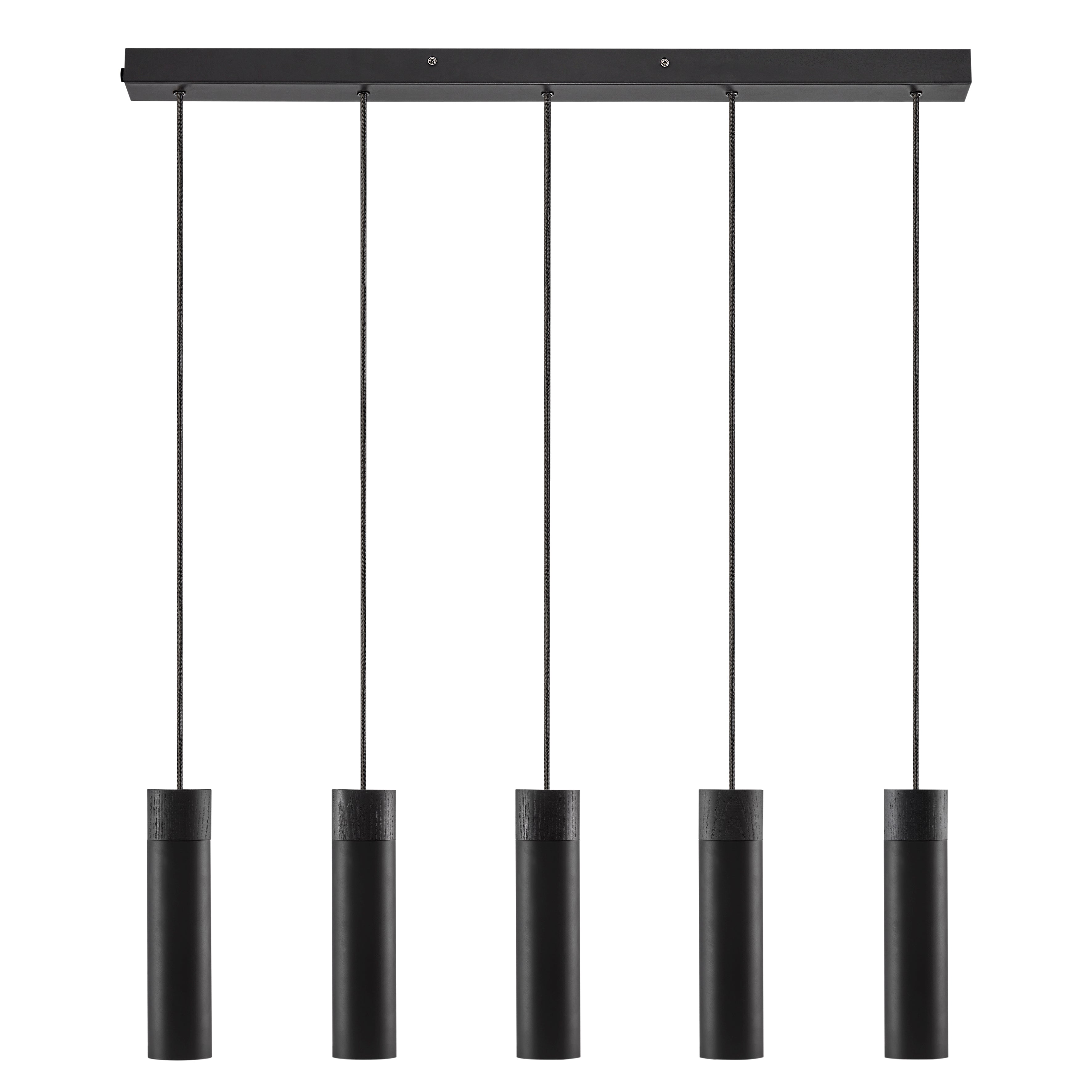 Tilo 5 Light Pendant, Black