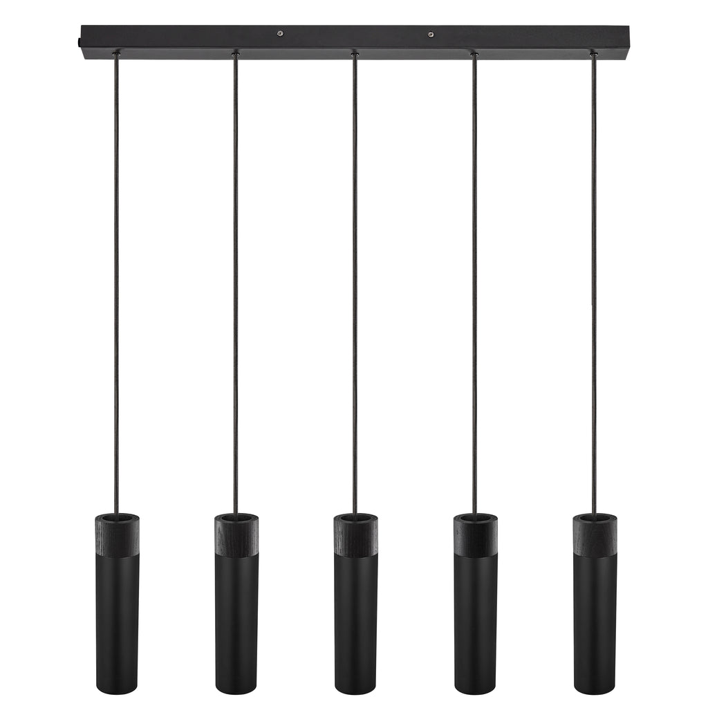 Tilo 5 Light Pendant, Black