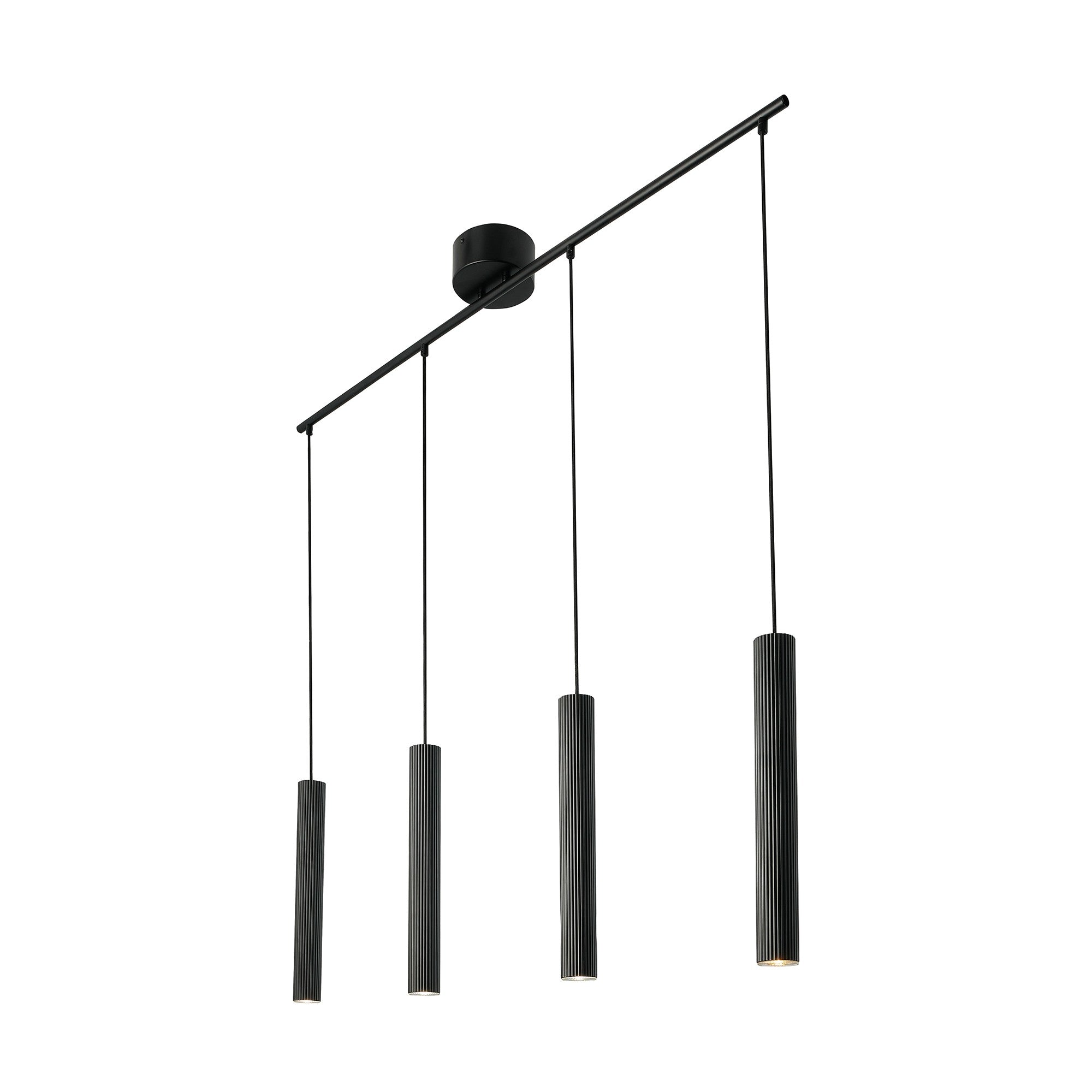 Vico 4 Light Island Pendant, Black