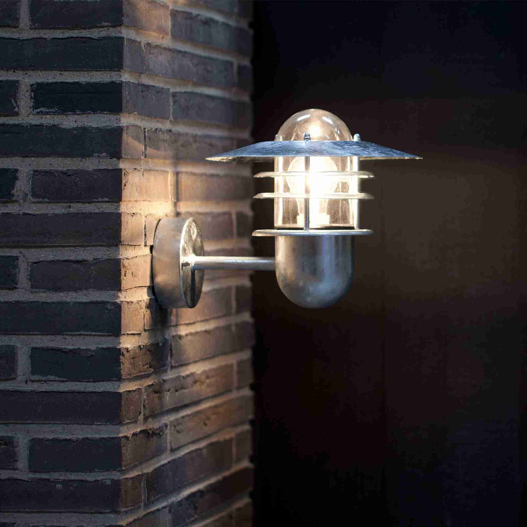 Nordlux Agger Galvanised Outdoor Wall Light - Outdoor Lighting 