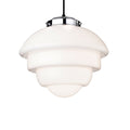 Art Deco 31cm Opaline Glass Pendant Light