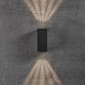 Asbol Kubi LED Up & Down Wall Light, Black