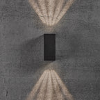 Asbol Kubi LED Up & Down Wall Light, Black