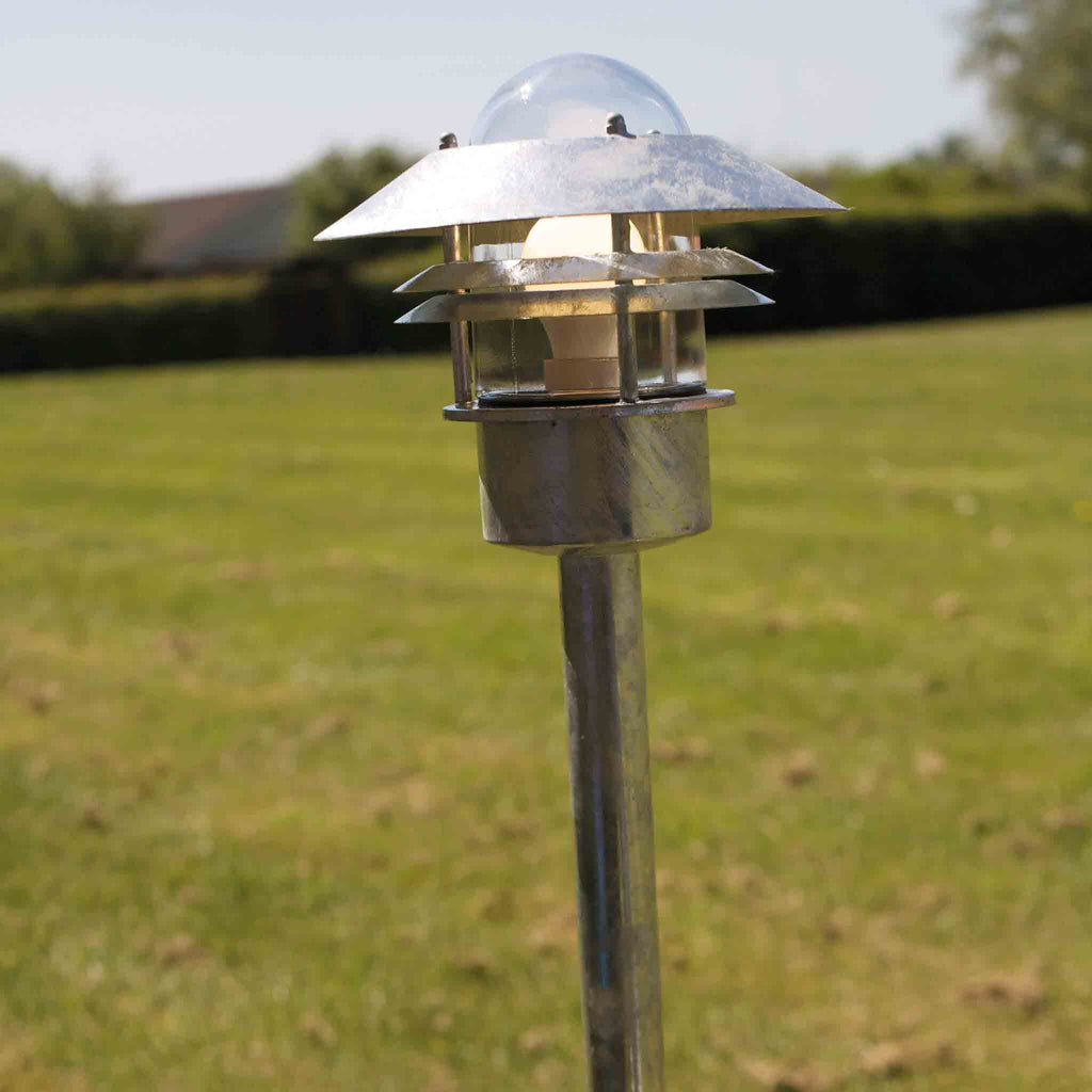 Nordlux Blokhus Galvanised Garden Post Light - Outdoor Lighting 