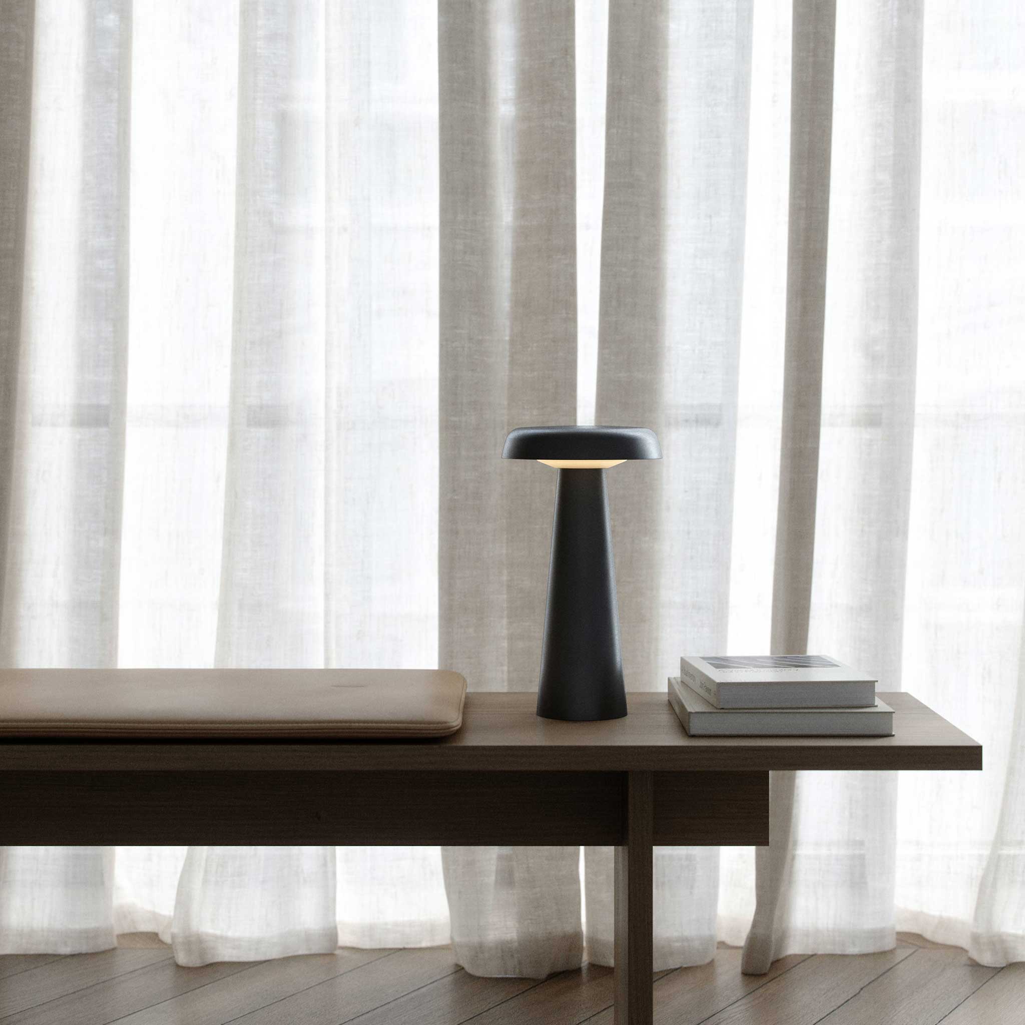 Arcello Rechargeable Table Lamp, Burnished Brass
