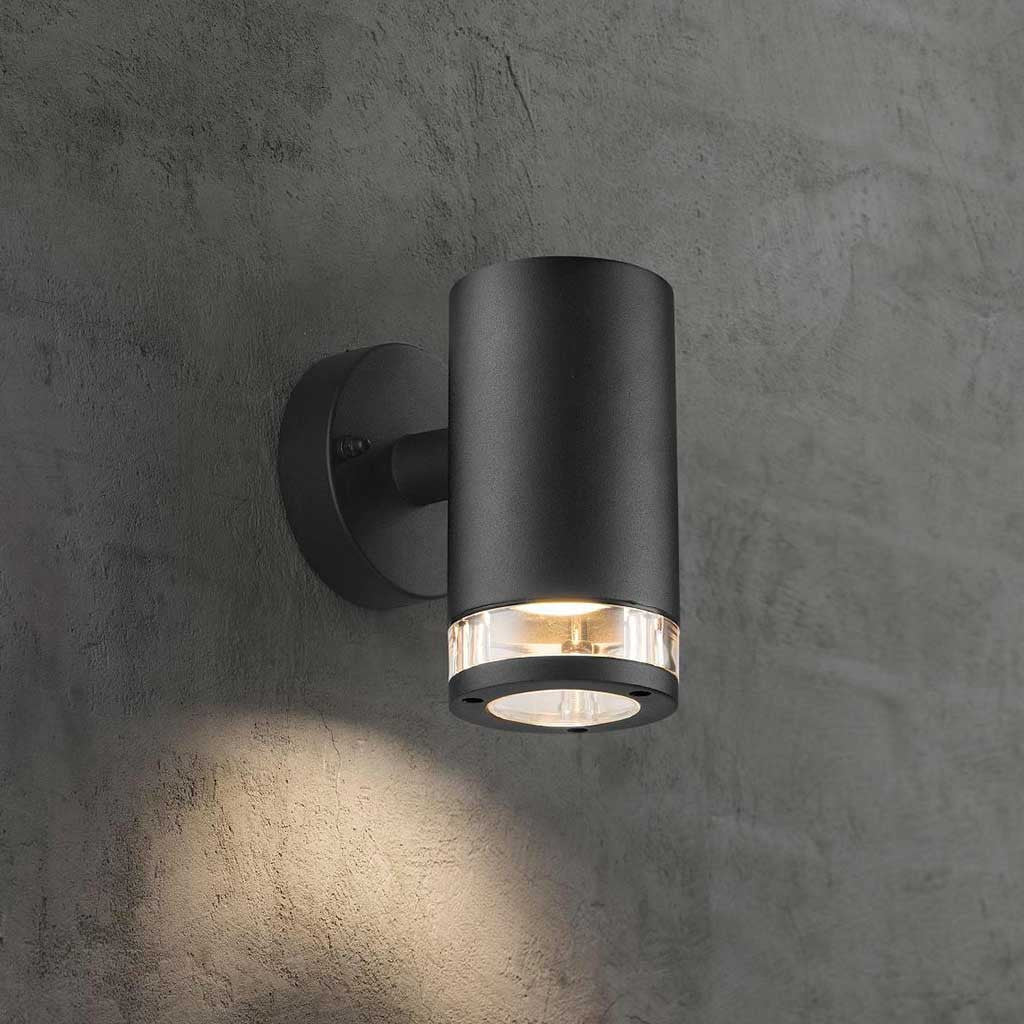 Nordlux Birk Down Wall Light - Black - Outdoor Lighting 