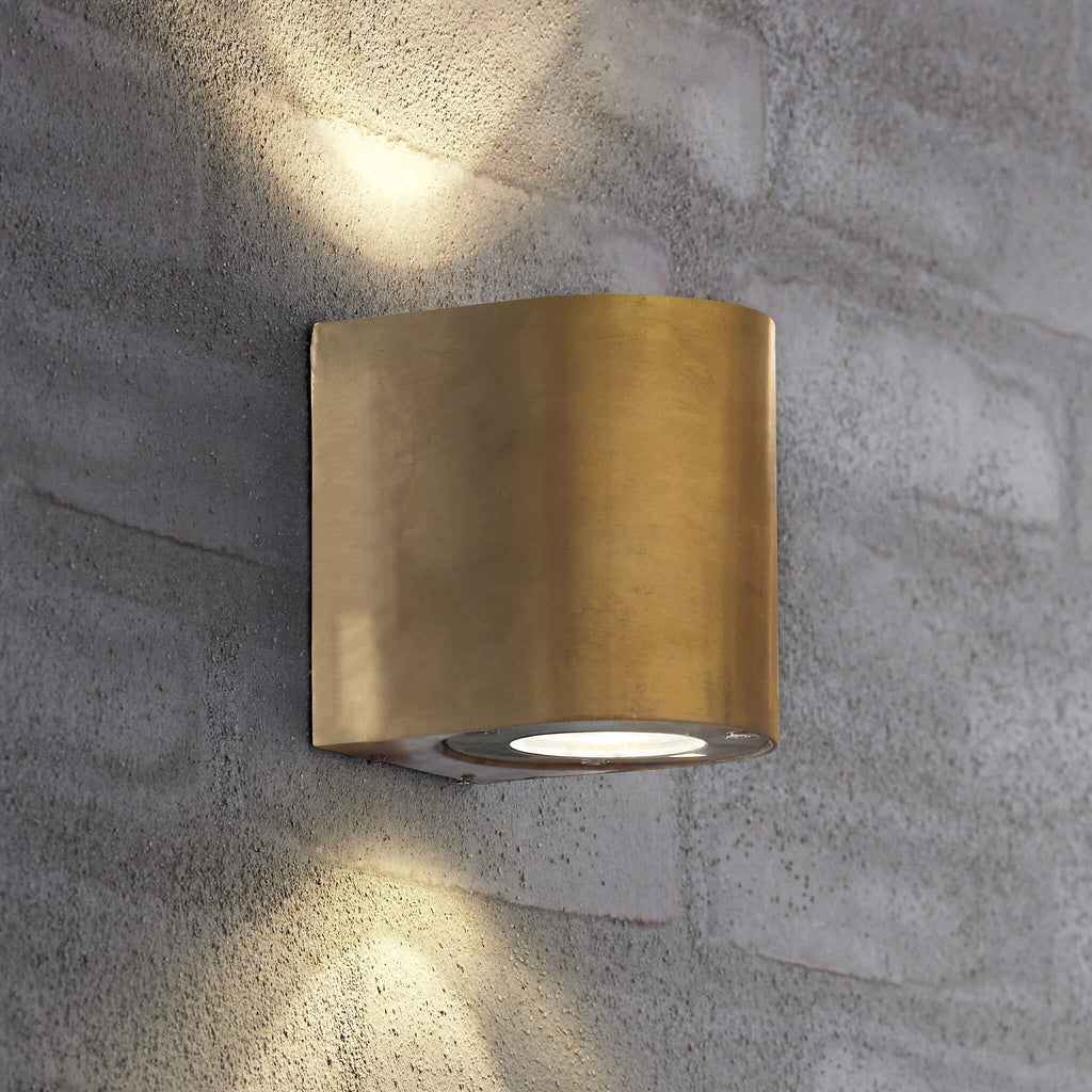 Nordlux Canto 2 LED Wall Light - Brass