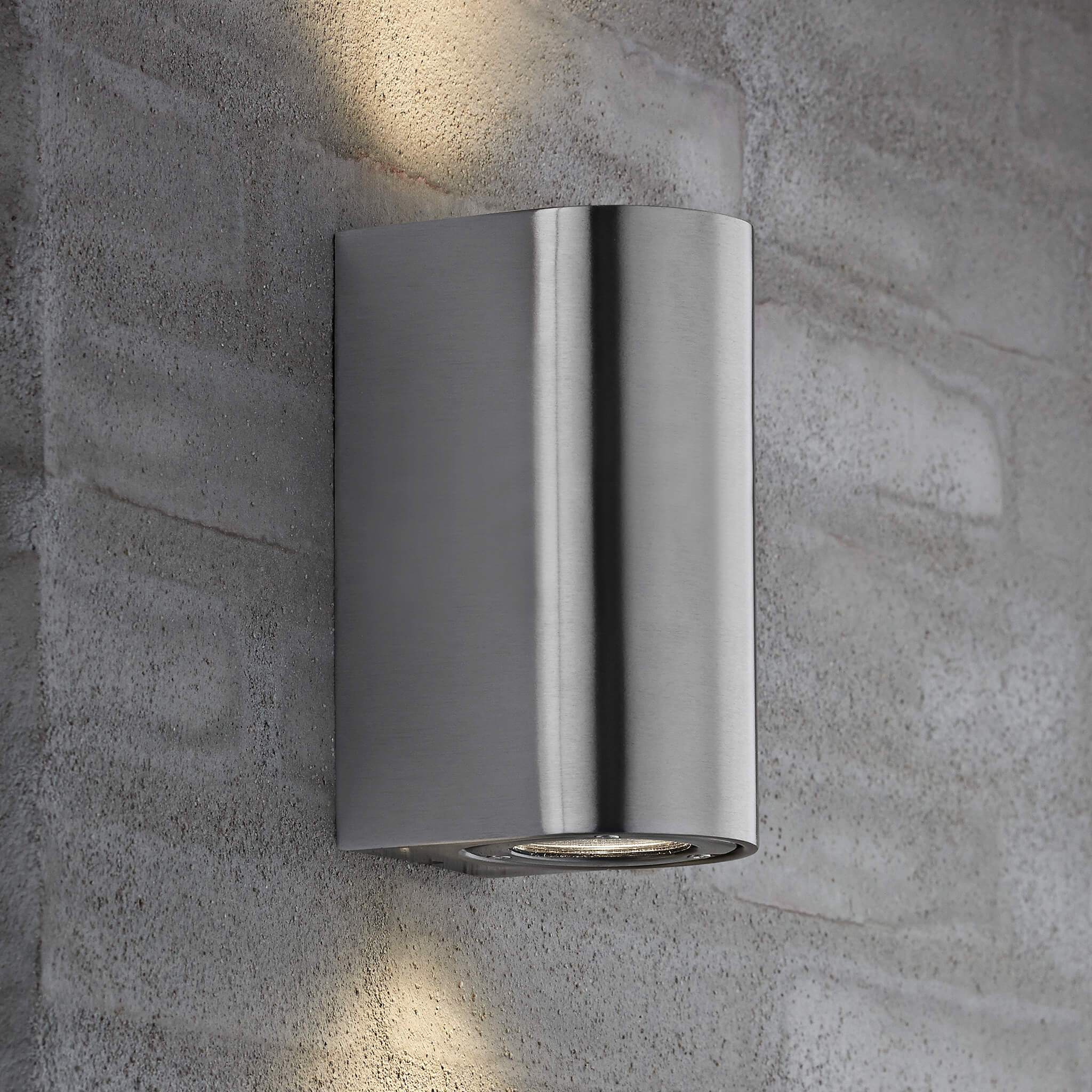 Nordlux Canto Maxi 2 Wall Light - Stainless Steel