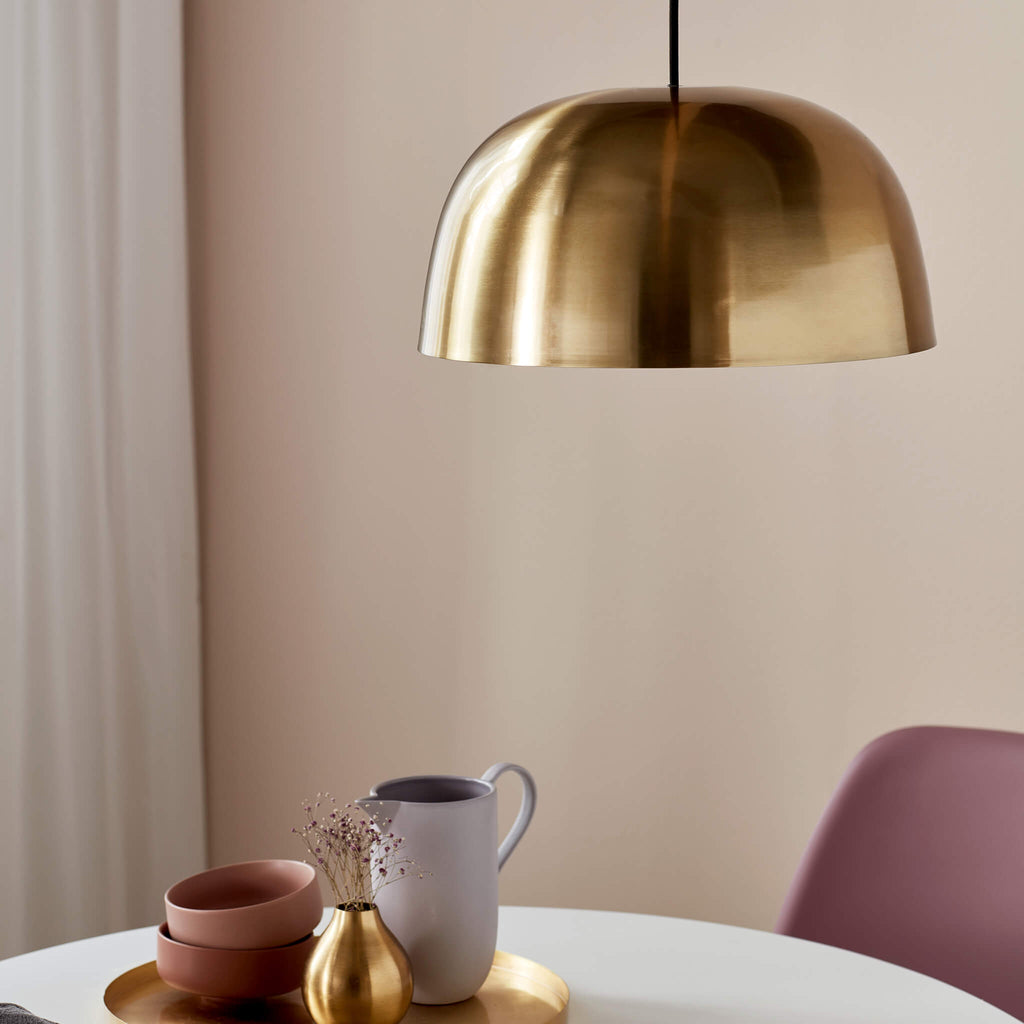 Nordlux Cera Brass Dome Pendant Light 