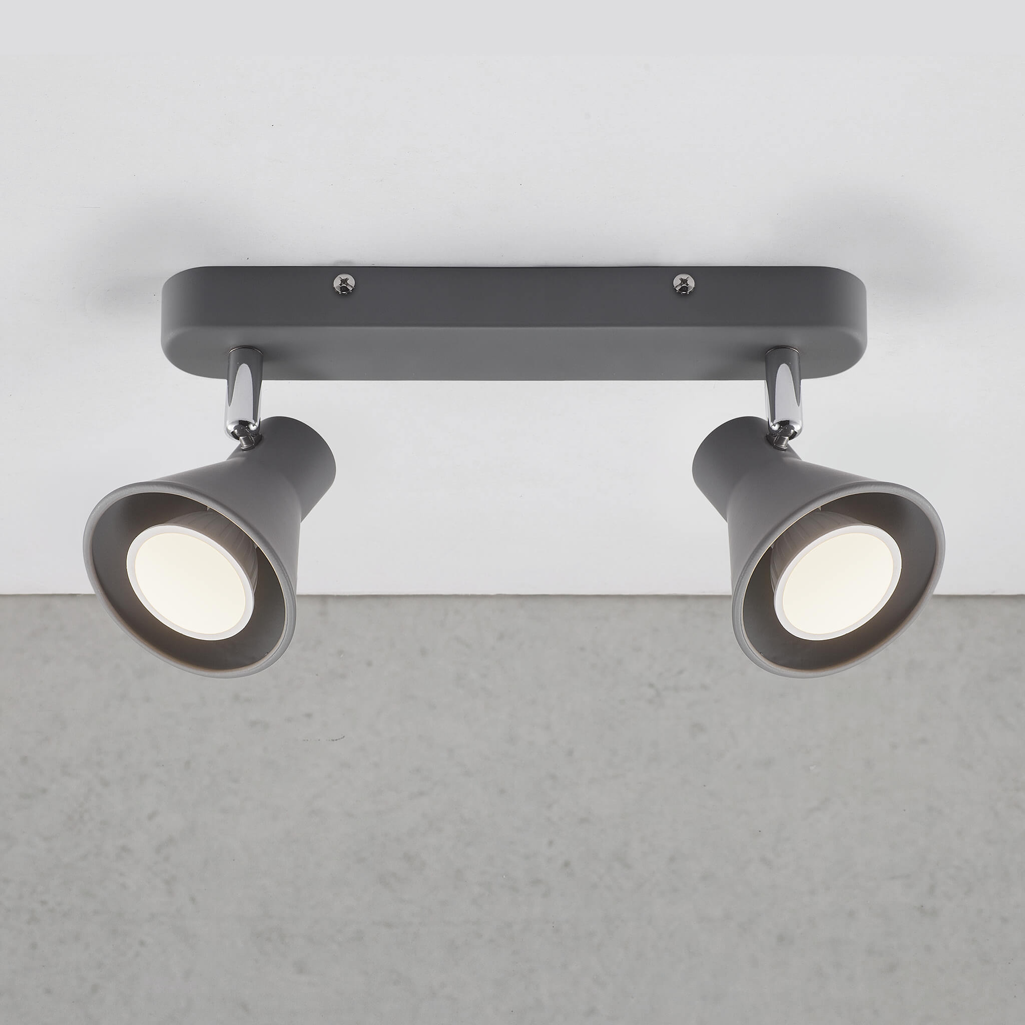 Nordlux Eik 2 Light Spotlight Bar - Grey