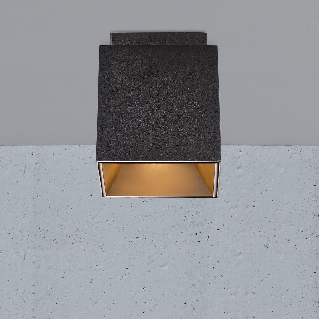 Ethan Square Surface Mount Downlight, Black