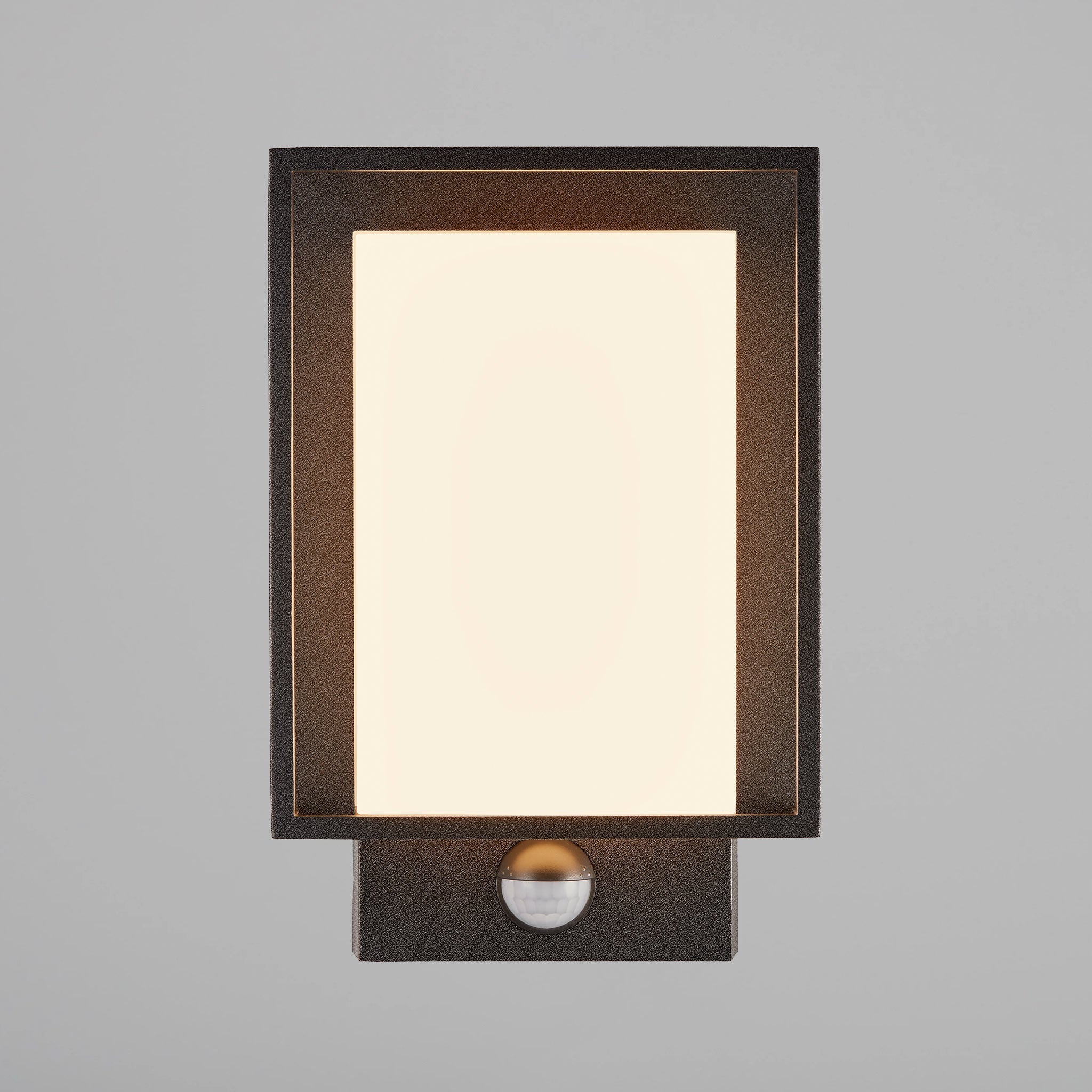 Nestor Sensor LED Outdoor Wall Light, Black/Opal