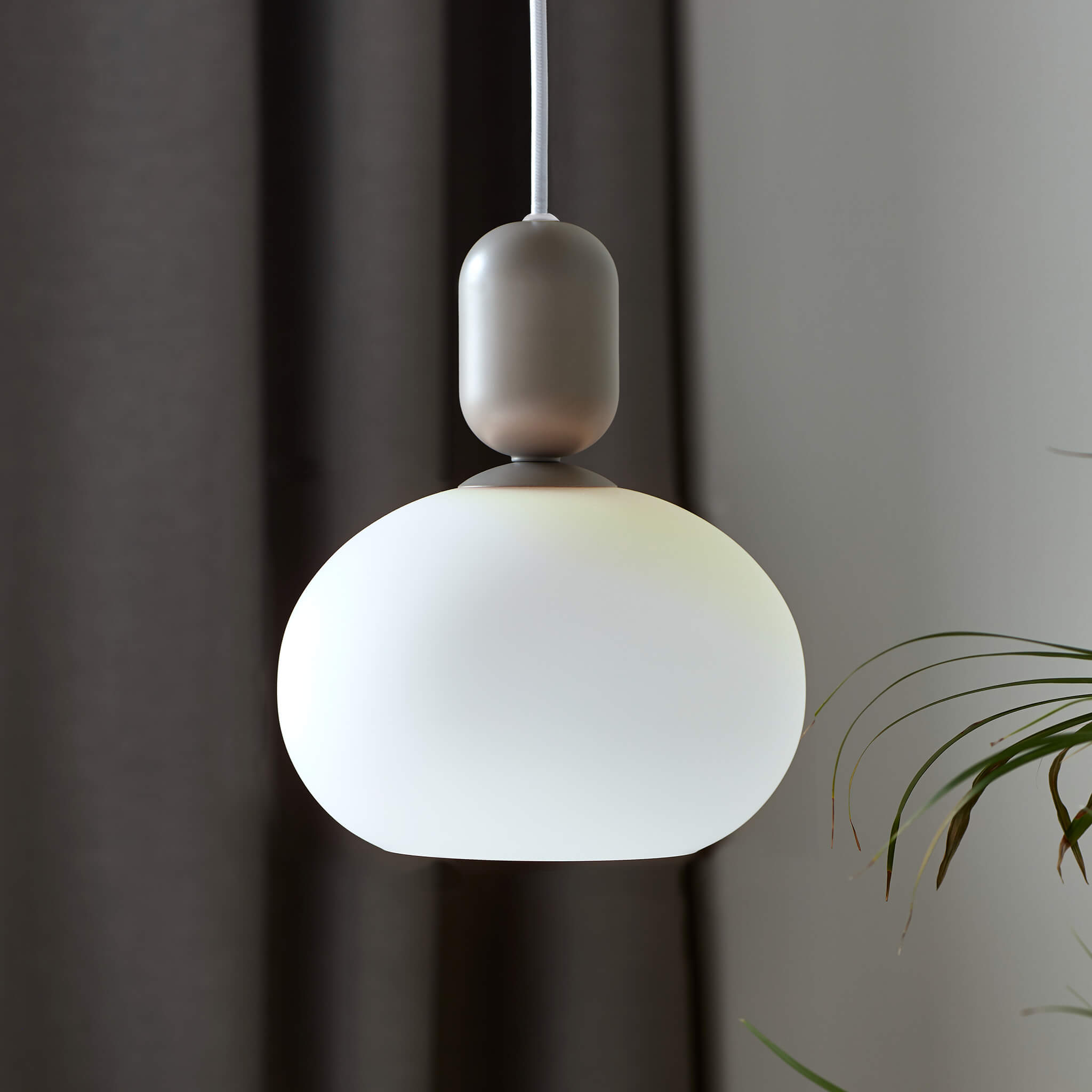 Nordlux Nordlux Notti Frosted Glass Globe Pendant Light - Mocha