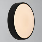 Oliver Round LED Outdoor Light, Black/Opal