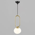 Shapes 27 Pendant Light, Brass/Opal
