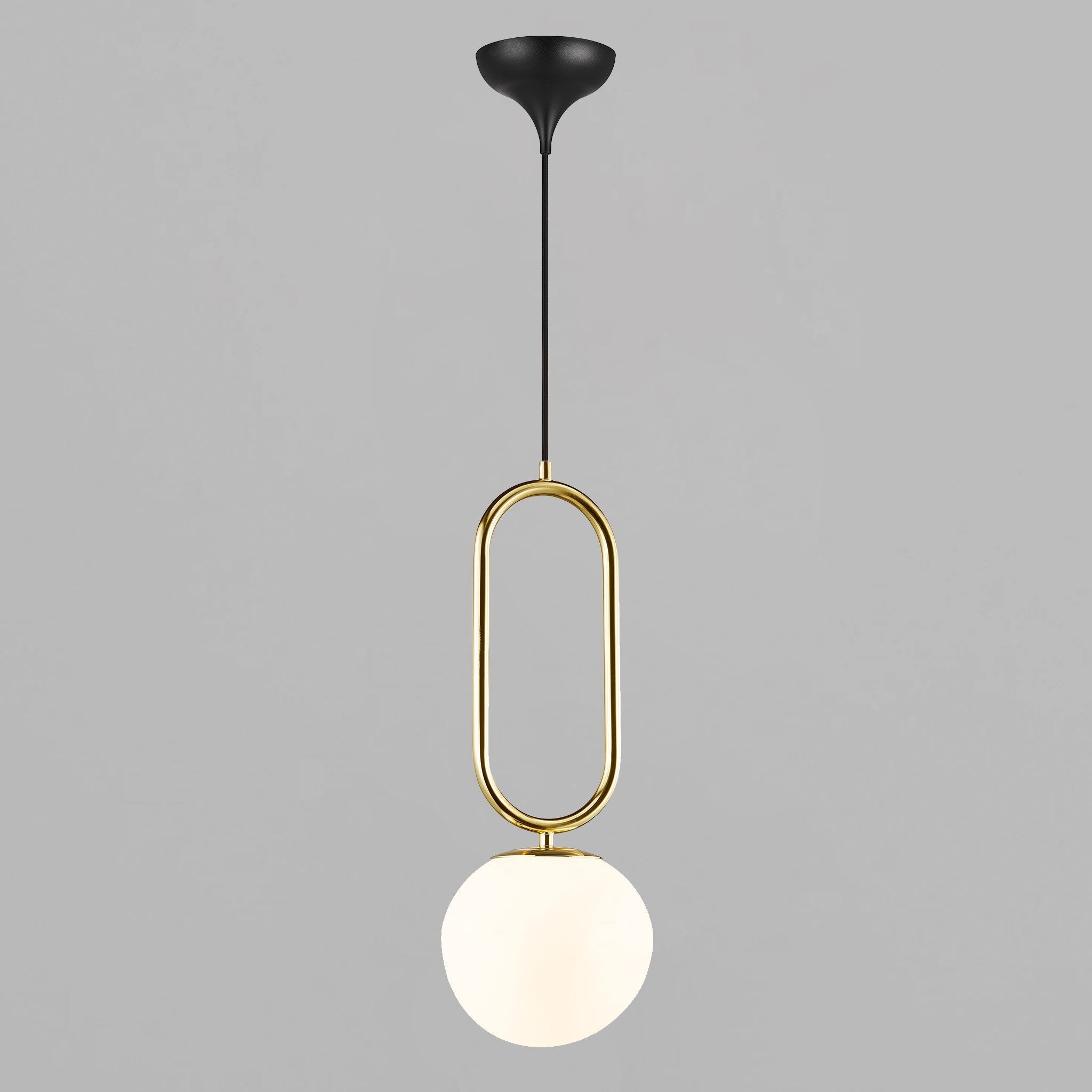 Shapes 27 Pendant Light, Brass/Opal