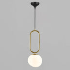 Shapes 27 Pendant Light, Brass/Opal