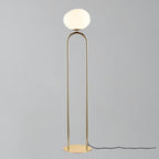 Shapes Floor Lamp, Brass/Opal