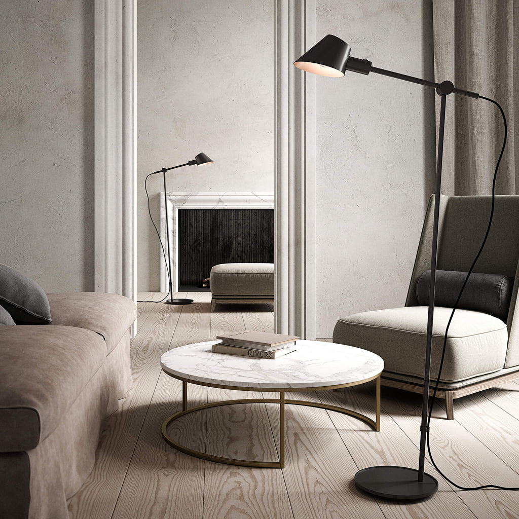 Nordlux Nordlux Stay Swing Arm Floor Lamp - Black