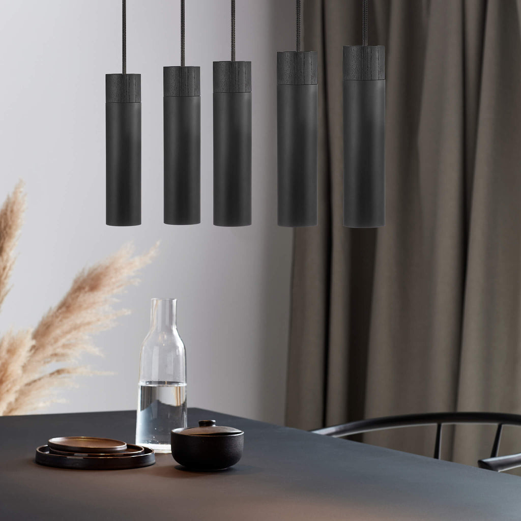 Tilo 5 Light Pendant, Black