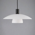 Verona Pendant Light, Black/Opal