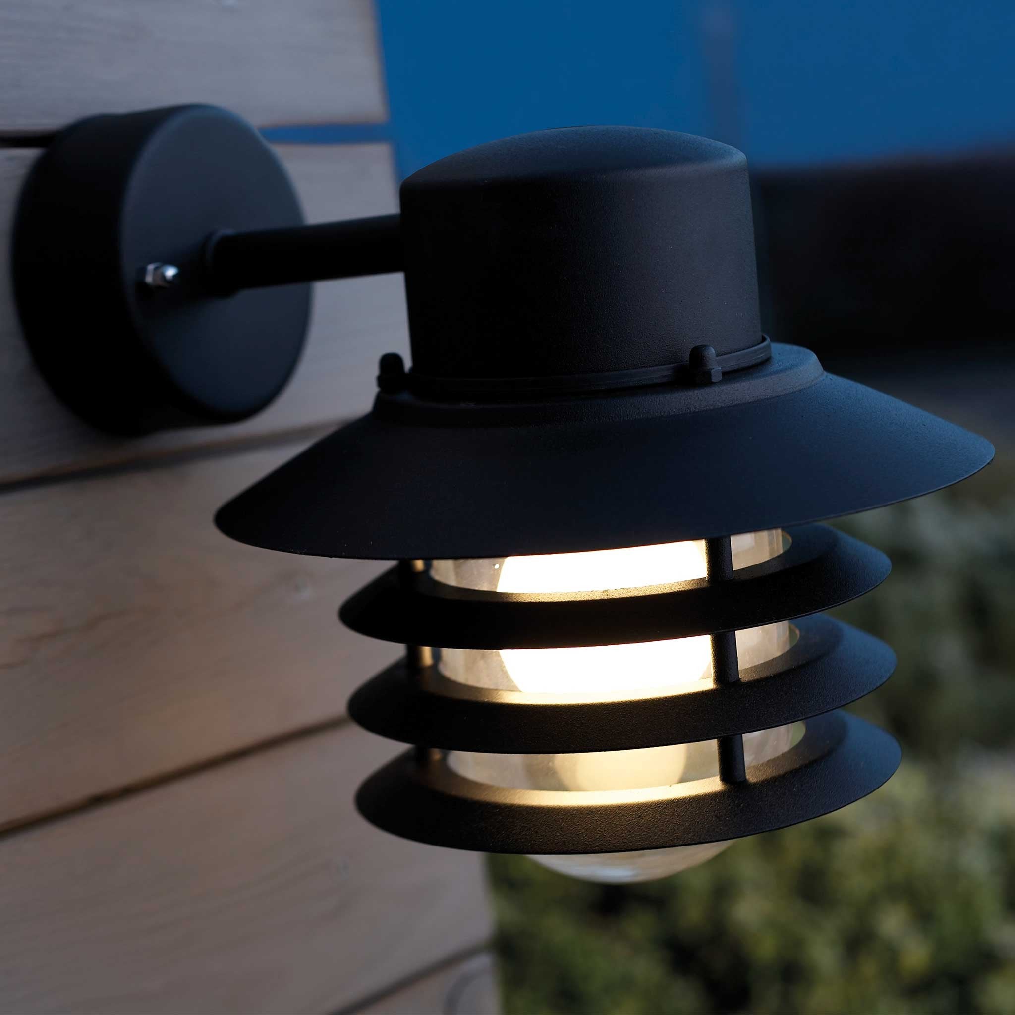 Nordlux Vejers Down Wall Lantern - Black